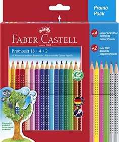Faber-Castell Colour Grip Promoset 18+4+2 Buntstift sortiert, 24er-Set, Kartonetui
