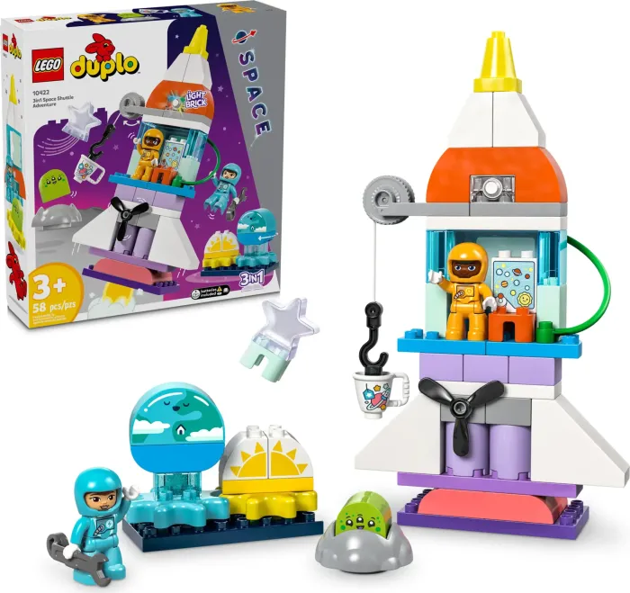 Lego DUPLO 3-in-1 Spaceshuttle für viele Abenteuer 10422