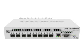 MikroTik Cloud Router Switch CRS309 Dual Boot Desktop 10G Smart Switch, 1x RJ-45, 8x SFP+, PoE PD