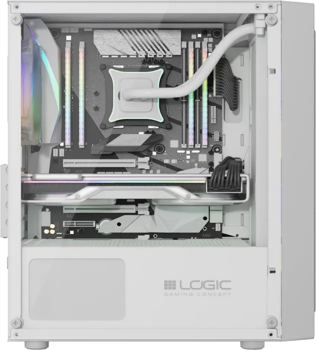 Logic Concept Atos ARGB mini White, szklane okno
