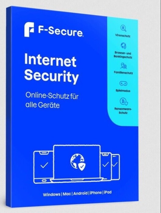 F-Secure Internet Security, 5 użytkowników, 2 lat, aktualizacja, ESD (wersja wielojęzyczna) (PC)