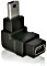 DeLOCK USB-B mini 5 Pin plug on socket 90° angled [top] (65097)