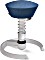 Aeris Swopper New Edition Bürohocker mit Gleitern, Feder Standard, Gestell Alu hellgrau metallic, Bezug Wollmischung Capture blau (101-STLM-LM-CP04)