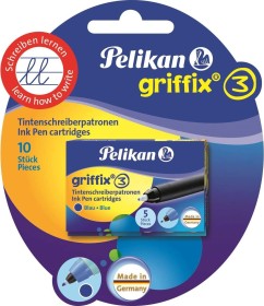 Pelikan griffix ink cartridges for griffix 3 ink pen, blue, 10-pack (960575)