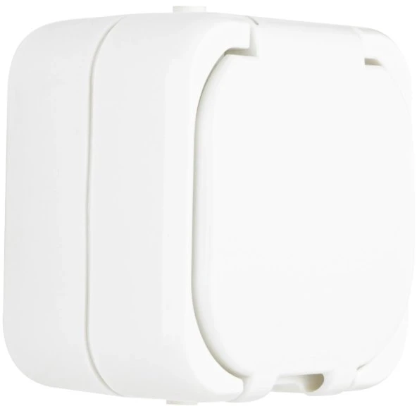 Multipresa da Parete 4 Posti Presa Italiana Bianco