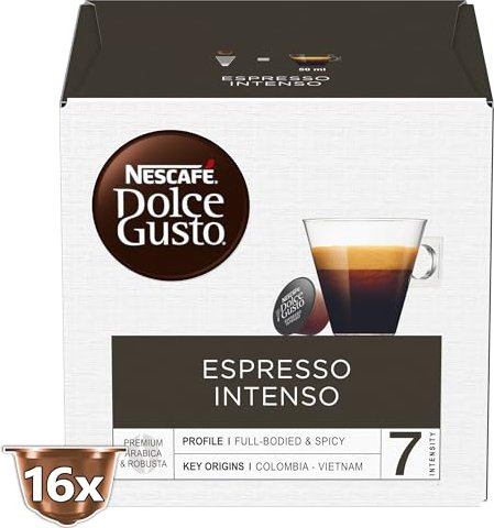 Nestlé Nescafe Dolce Gusto Espresso Intenso Kaffeekapseln, 16er-Pack