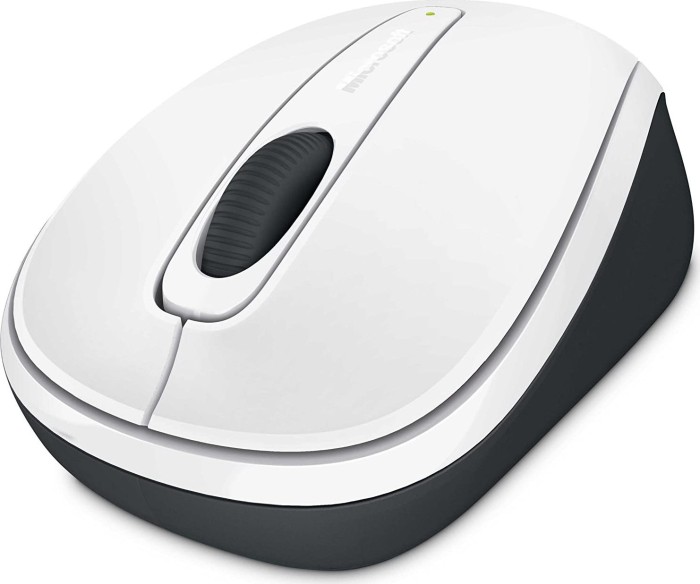 Microsoft Wireless mobile Mouse 3500 White Gloss, USB