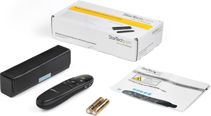 StarTech Wireless Presentation Remote with Green LaserPointer, czarny, USB