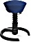 Aeris Swopper Air New Edition Bürohocker mit Gleitern, Feder Standard, Gestell Alu schwarz, Bezug Mesh-Gewebe blau (101-STBK-BK-RN04)