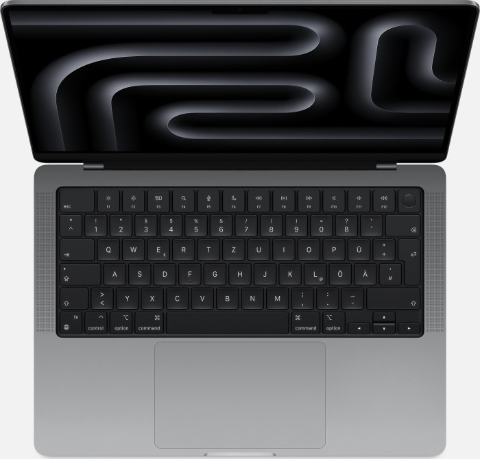 Apple MacBook Pro 14.2", Space Gray, M3 - 8 Core CPU / 10 Core GPU, 8GB RAM, 512GB SSD, DE
