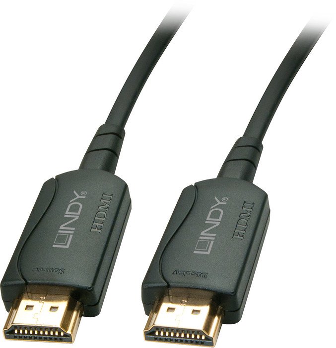 Lindy HDMI-A 4K przewód hybrydowy czarny 50m