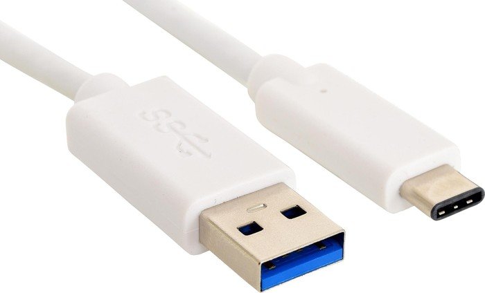 Sandberg USB 3.0 Kabel, USB-C 3.0 auf USB-A 3.0, weiß, 1m
