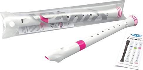 Nuvo soprano Recorder Flute white/pink