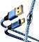 Hama Ladekabel Reflective USB-A/Micro-USB 1.5m Nylon blau (201555)