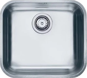 FRANKE GAX 40 Edelstahl Küchenspüle – Unterbau, 48x43 Cm, Ohne Hahnlöcher, Mit Exzenterbetätigung