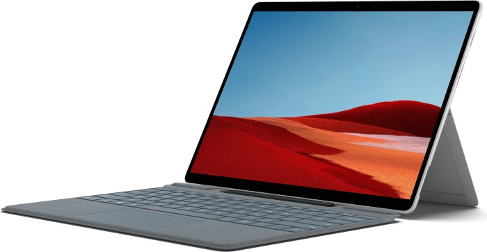 Microsoft Surface Pro X SQ2 Platin, 16GB RAM, 512GB SSD, LTE, Business + Surface Pro X Signature Keyboard Eisblau, Surface Slim Pen Bundle