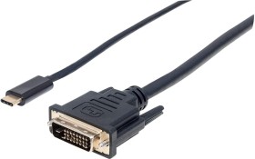 Manhattan USB-C Stecker auf DVI Stecker Adapterkabel, 2m (152457)