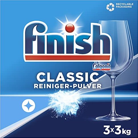Finish Classic Reinigungspulver, 9.00kg (3x 3.00kg)