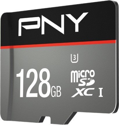 PNY Elite Performance R100/W90 microSDXC 128GB Kit, UHS-I U3, Class 10