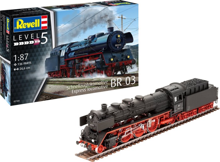 Revell 02166 Schnellzuglokomotive BR03 Lokomotive Bausatz 1:87 (02166)