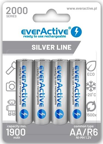 everActive Silver Line Mignon AA NiMH 2000mAh, 4er-Pack