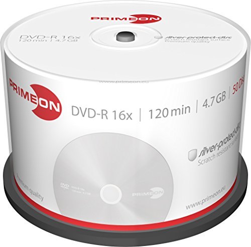 Primeon silver-protect-disc DVD-R 4.7GB 16x, Cake Box 25 sztuk