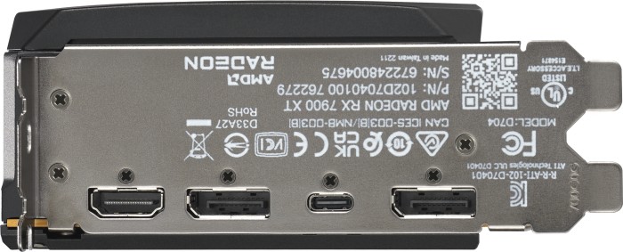 ASRock Radeon RX 7900 XT, 20GB GDDR6, HDMI, 2x DP, USB-C