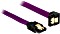 DeLOCK SATA 6Gb/s Kabel Premium violett 0.5m, gerade/unten (83696)