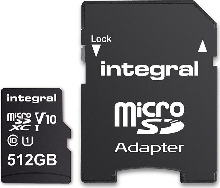 Integral Smartphone and Tablet R90 microSDXC 512GB Kit, UHS-I U1, Class 10