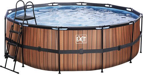 Exit Toys Wood Pool with Filter pump 427x122cm