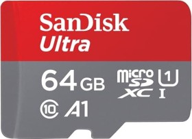 SanDisk Ultra R140 microSDXC 64GB Kit, UHS-I U1, A1, Class 10