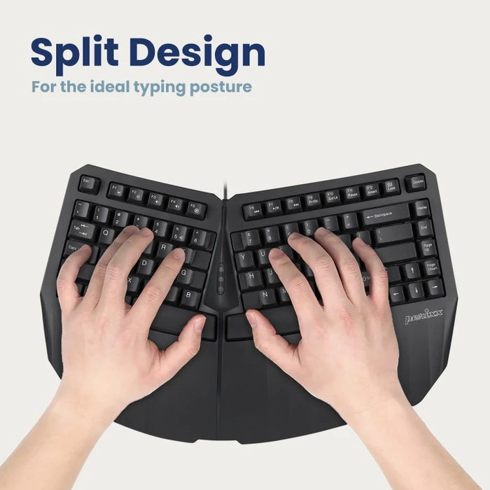 Perixx PERIBOARD-413B - Ergonomische Tastatur Mit Spanischem Layout & Kompaktem Design