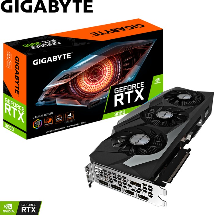 GIGABYTE GeForce RTX 3080 Gaming OC 12G, 12GB GDDR6X, 2x HDMI, 3x DP