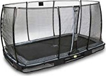 Exit Toys Elegant trampolina naziemna z Economy siatka bezpieczeństwa czarny 244cm