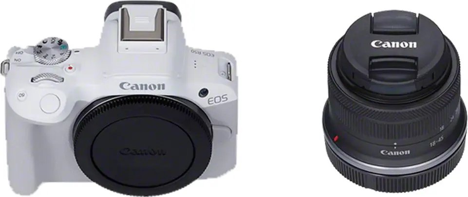 Canon EOS R50 weiß mit Objektiv RF-S 18-45mm 4.5-6.3 IS STM ab € 748,90  (2024) | Preisvergleich Geizhals Österreich