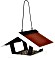 Trixie feeder house, white/black/red (55804)