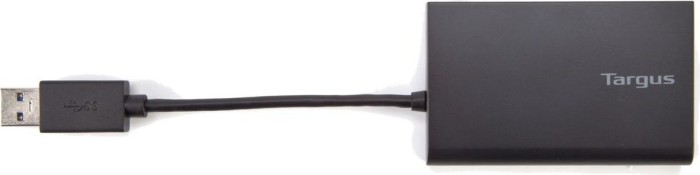 Targus hub USB z Gigabit Ethernet czarny, 3-portowy, USB 3.0