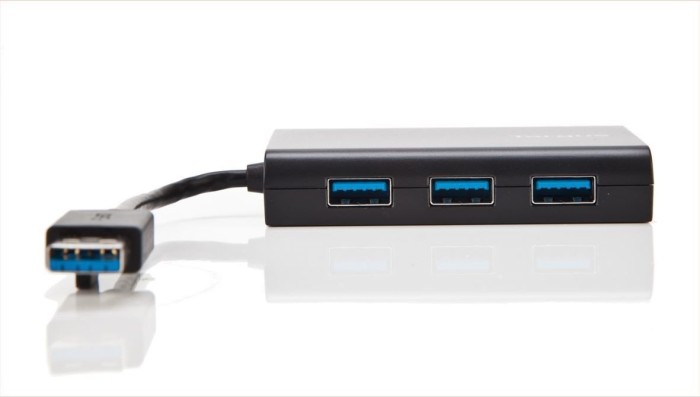 Targus hub USB z Gigabit Ethernet czarny, 3-portowy, USB 3.0