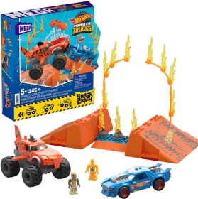 Mattel Mega Construx Hot Wheels Monster Trucks Tiger Shark Chomp Course