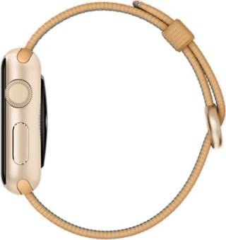 Apple Watch Sport Series 1 38mm mit Nylon-Armband gold/rot