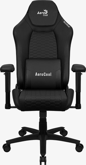 AeroCool CROWN Leatherette All Black fotel gamingowy, czarny