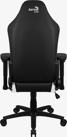 AeroCool CROWN Leatherette Black White fotel gamingowy, czarny/biały