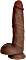 Bareskin realistic dildo with Hodensack brown (CN-09-0623-12)