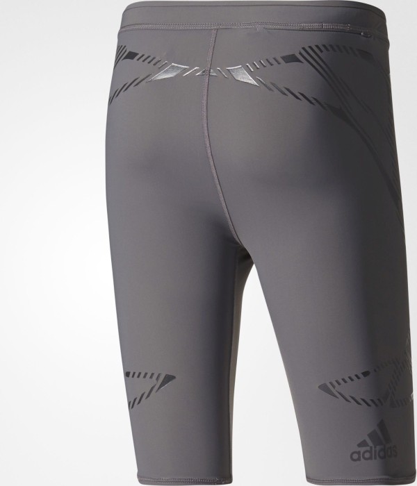 adidas adizero Sprintweb Tights Laufkrótkie spodnie grey five/utility black (męskie)