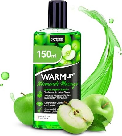 Joydivision WARMup płyn do masażu zielony jabłko, 150ml