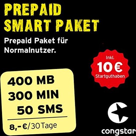 Congstar SIM-pakiet startowy € 10,-