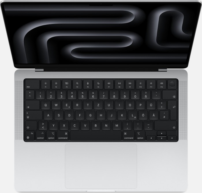 Apple MacBook Pro 14.2", silber, M3 Pro - 12 Core CPU / 18 Core GPU, 18GB RAM, 1TB SSD, DE