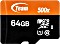 TeamGroup 500x Orange R100/W20 microSDXC 64GB Kit, UHS-I U1, Class 10 (TUSDX64GUHS03)