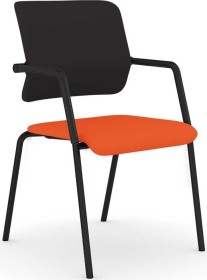 Viasit Drumback Vierfuß schwarz Konferenzstuhl, orange (DB-400-1-.2)