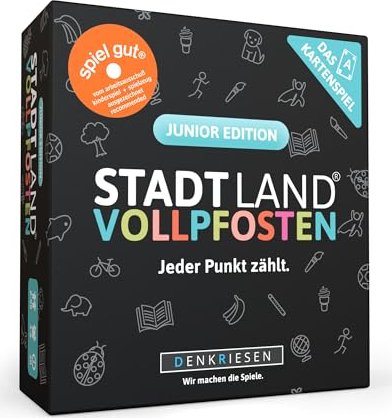 Stadt Land Vollpfosten - Das Kartenspiel - Junior Edition "Jeder Punkt zählt"